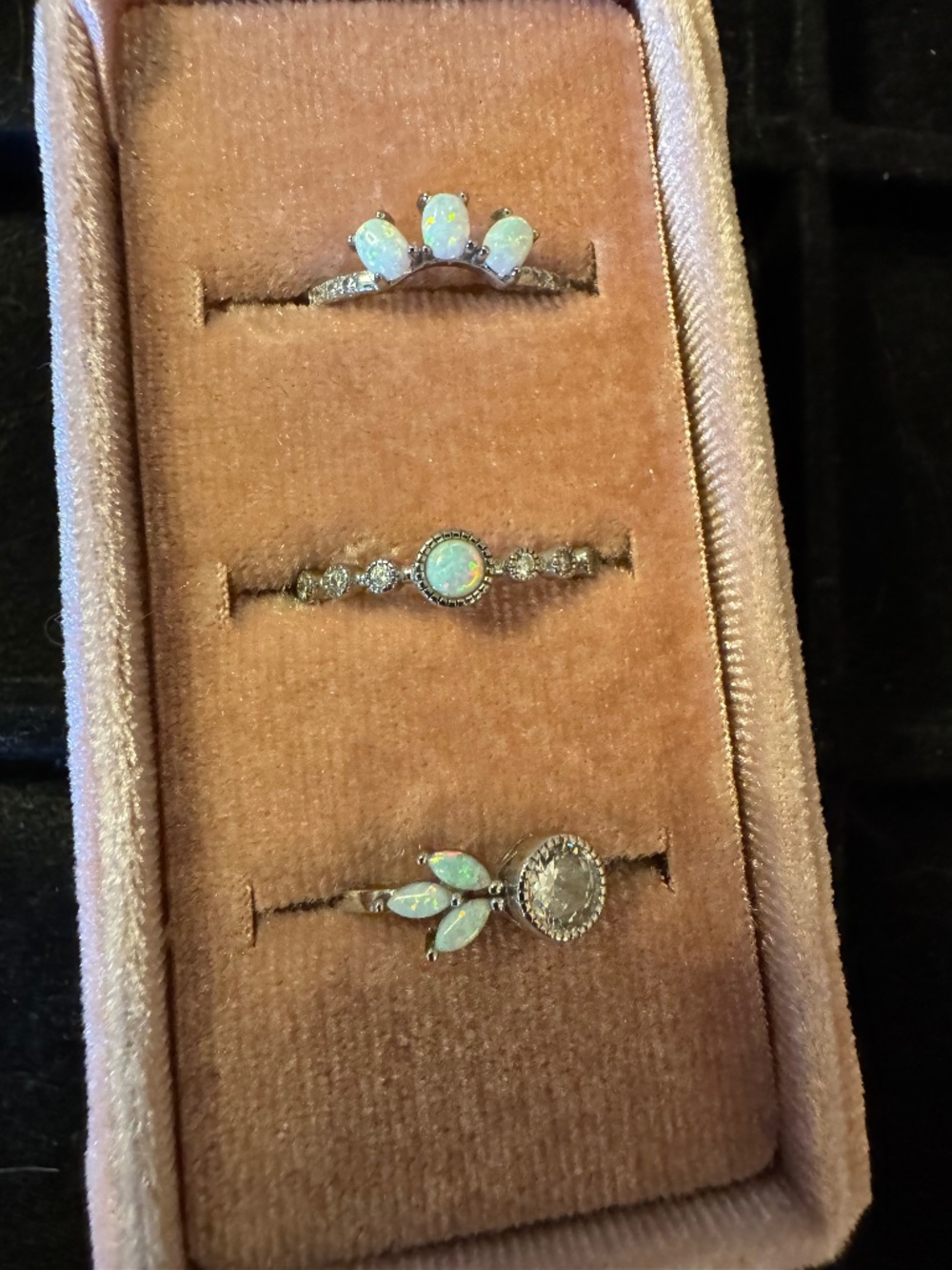 Opal Ring Set of 3 Size 8